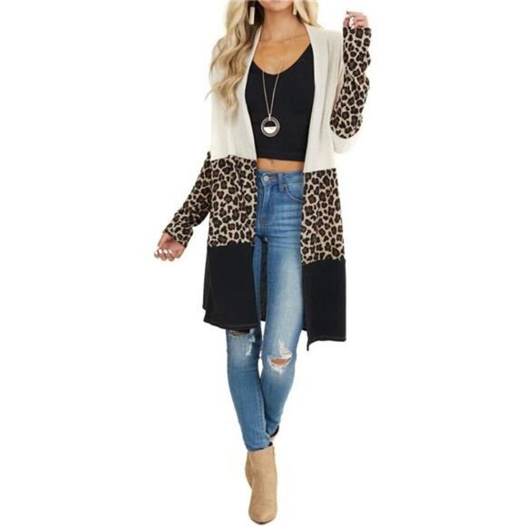 Boutique Sweaters - Lacozy Women's Open Front Long Cardigan Draped Snap Buffalo Plaid Shirt